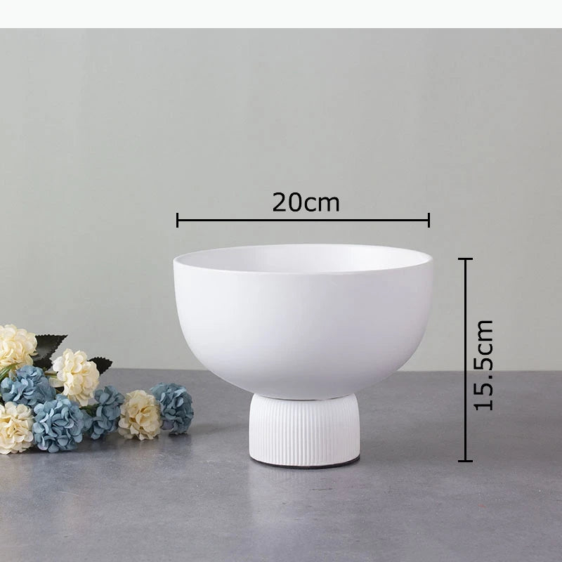 vase moderne blanc noir rayures opalescent table decoration fleurs artificiellements inclusées