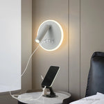 lampe murale moderne bronze blanc prise usb réglable chambre coucher