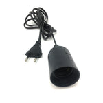 support ampoule e27 noir commutateur câble prise eu moderne sans fixation certification