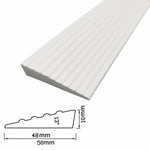 tapis seuil adhésif pvc gris marron noir blanc rayures moderne 60cm