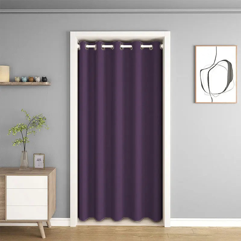 rideau moderne uni opaque porte maison beige blanc rose violet polyester