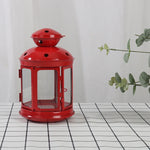 lanterne métal étoiles transparent vintage noir orange rouge chambre décoration festive
