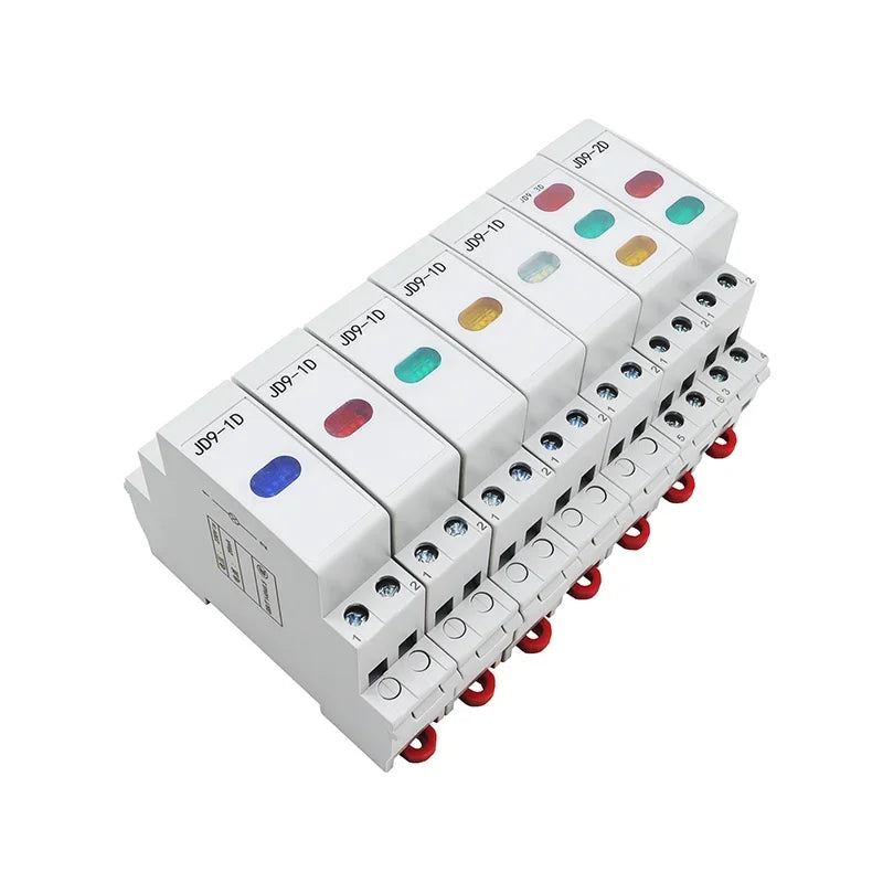 interrupteur électrique blanc rouge moderne rail voyants lumineux ac dc 230v