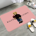 tapis sol dessin animé oiseau pistolets ours tenues chambre noir rose bleumarine