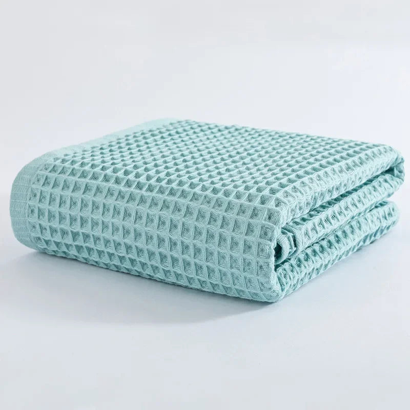 serviettes bain coton carreaux rose clair moderne absorbantes toilette Jaune Marron Bleu Vert