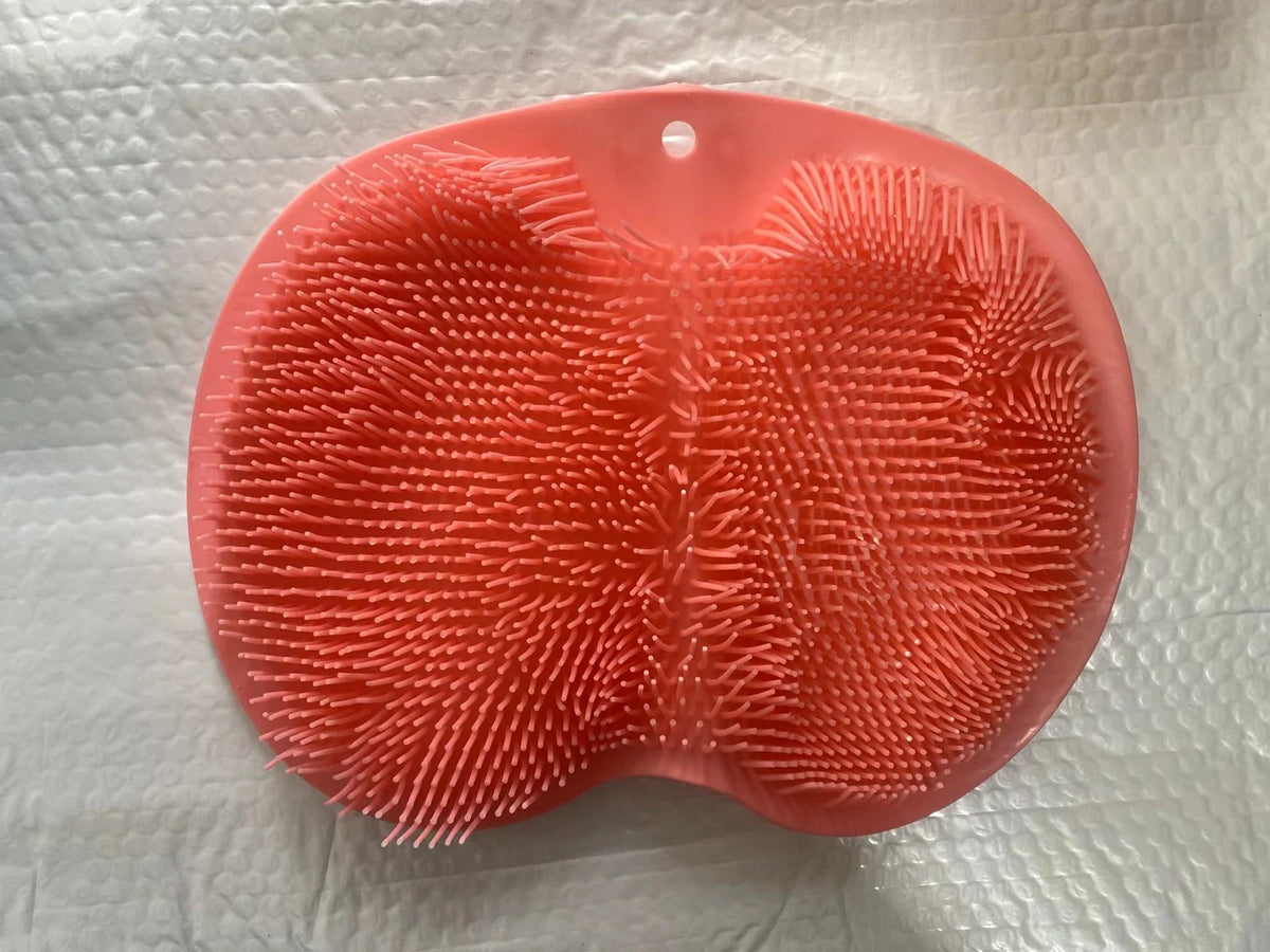brosse massage dos pieds ventouse tapis bain douche exfoliation éponge rose bristles moderne sanitaire