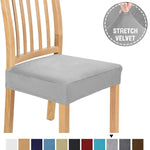 housses chaise velours moderne gris élasthanne polyester amovibles lavables anti poussière fauteuil mariage banquet