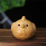 statuettes animales sculptées détaillées zodiaque naturel brun clair artisanal figurines individuelles opaques