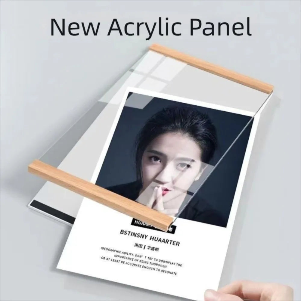 panneau acrylique transparent moderne clips cadre photo a4 a5 a6 horizontal vertical decoration intérieure