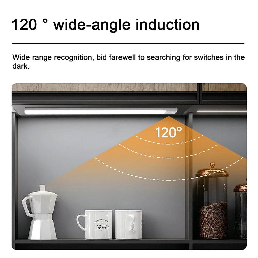 lampe led sans fil armoire rechargeable induction changement couleur luminosité moderne aimant 10cm 30cm