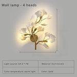 suspension lumineuse feuilles stylisées blanc doré contemporain opacité eyelets chambre salon