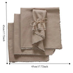 serviettes coton lin couleur blanc vert olive beige rose texture naturelle rustique classique