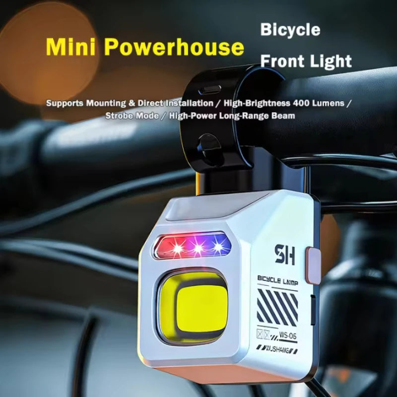 lampe avant vélo moderne fixe caoutchouc réglable blanc jaune rouge bleu