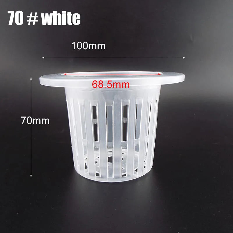 pot plante hydroponique maille plastique blanc noir culture sans sol pépinière
