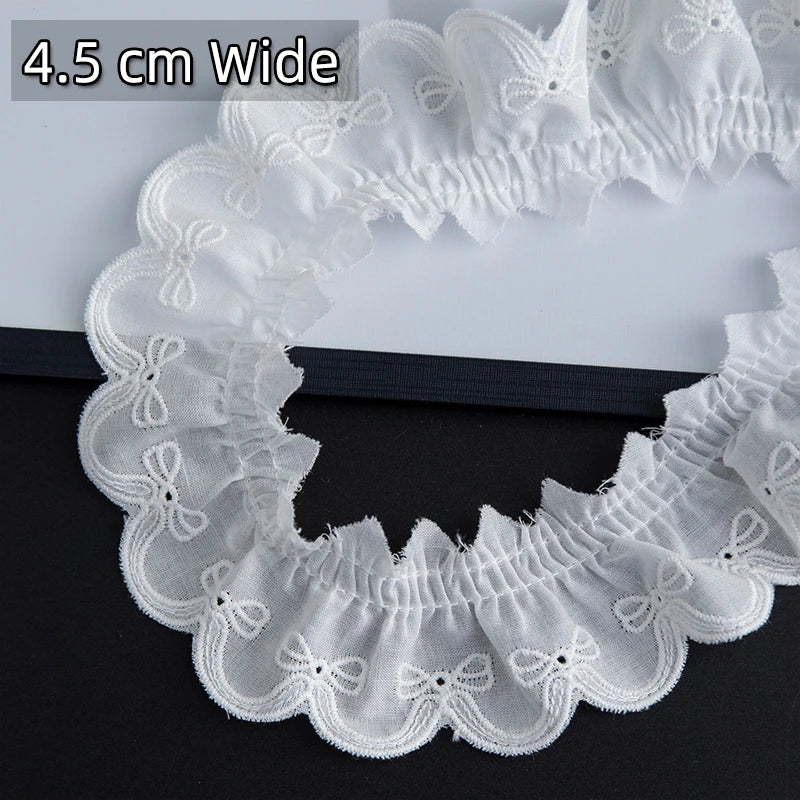 ruban dentelle coton blanc nœuds décoratifs mariage décoration robe classique