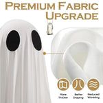 fantôme suspendu blanc halloween texture ondulée fixations classiqueHaunted Swing Adjustable White Classic Halloween Decoration