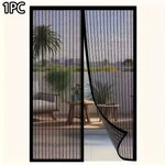 rideau moustiquaire noir maille fine moderne adhésif sans perçage facile dimension 100cm 210cm