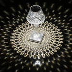 lampe poser led rechargeable transparente diamantée moderne interrupteur tactile