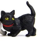 figurines chats blanc noir orange miniature jardin décoration maison taches rayures pastorales réaliste