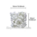 panneau floral decoratif blanc rouge fleurs artificielles toile fond mariage mur fleurs decoratif