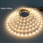 ruban led blanc blanc chaud 60 led adhésif moderne cable usb alimentation 5v
