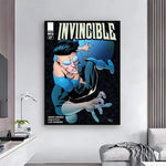 affiche invincible comics multicolore personnages dynamique moderne cadre fácil appliquer decoration