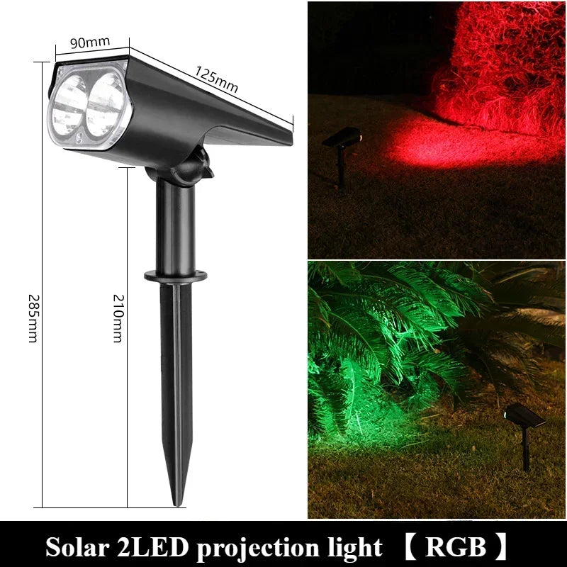 projecteur solaire extérieur led rgb réglable moderne noir ip65