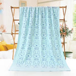 grande serviette bain microfibre enfant motif lapin doux absorbante séchage rapide coton