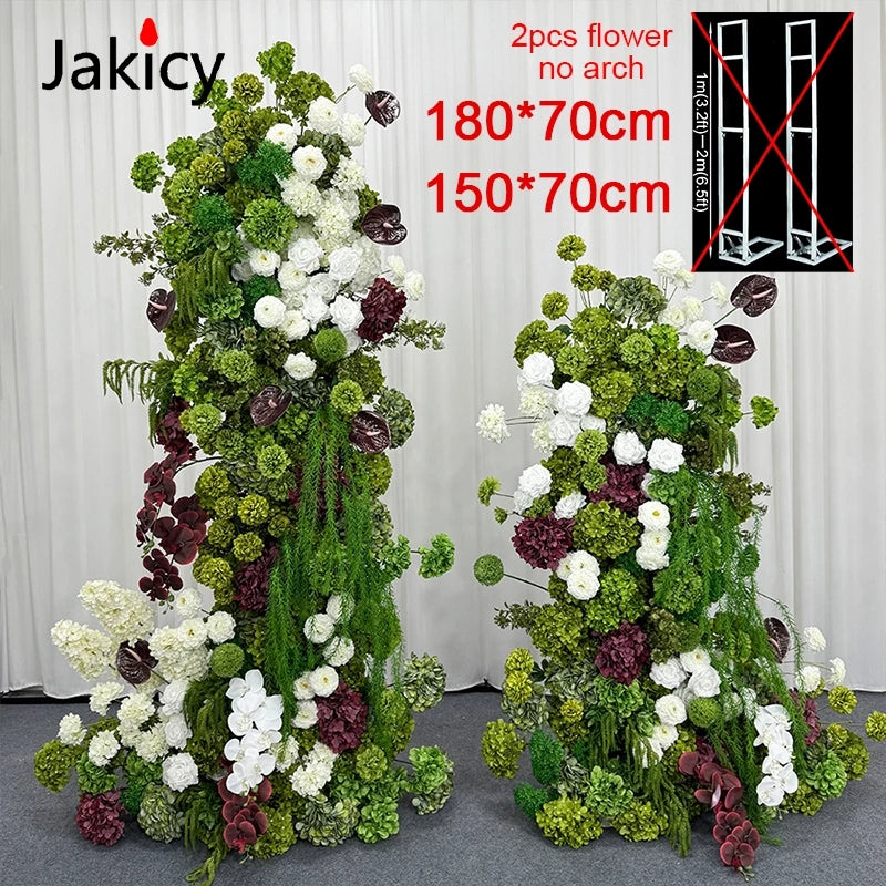 décoration florale mariage vert blanc bordeaux pompons hortensias orchidées extérieure élégante romantique champêtre