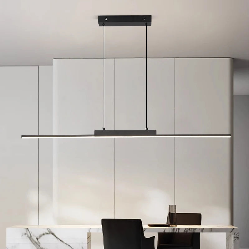 lampe suspendue moderne minimaliste noir câbles noirs salon chambre étude hall