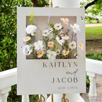 Cadre floral KT utilisé comme accessoire photo
