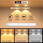 lampe led rechargeable détecteur mouvement adhésif 20cm 30cm 40cm 50cm blanc neutre moderne