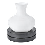 support poterie noir circulaire gravure centrale moderne opaque sculpteur potier