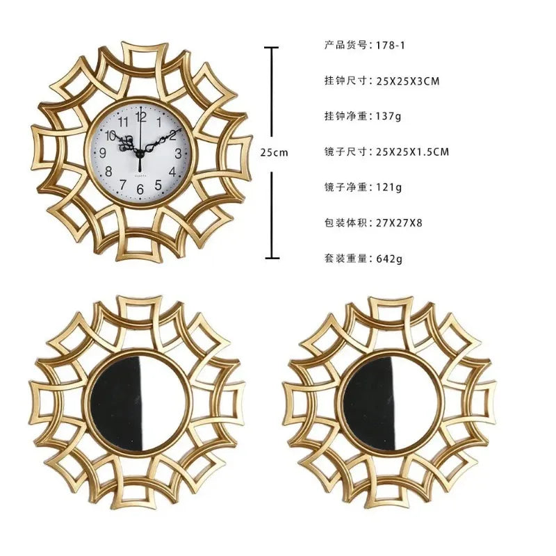 Horloge rétro dans un intérieur décoré style vintage