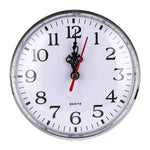 horloges murales classiques quartz blanc doré bronze números romains cadran lignes noires decoration florale