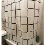 rideau douche motif marin semi transparent moderne bleu vert blanc motifs coquillages étoiles mer