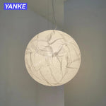 Suspension lumineuse moderne marbrée blanc beige câble suspendu 40cm 50cm 60cm 80cm LED 3000K