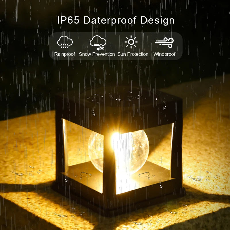 lampe solaire ip65 led étanche contemporaine noire base autoinstallableextérieur jardin