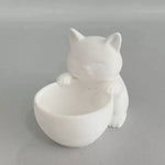 pots fleurs forme chat noir blanc gris succulentes drainage moderne
