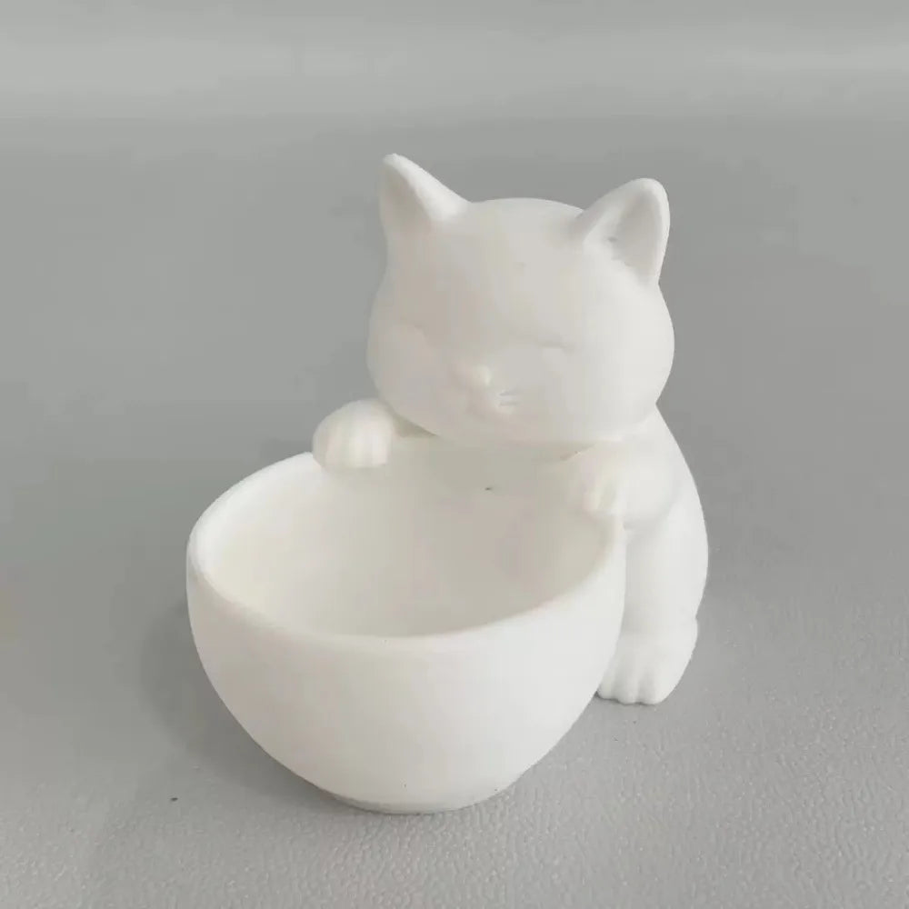 pots fleurs forme chat noir blanc gris succulentes drainage moderne