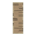 tapis sol antidérapant imperméable résistant saleté polyester PVC moderne minimaliste beige lignes noires