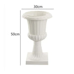 cache pot blanc classique opacité plastique intérieur extérieur balcon jardin table
