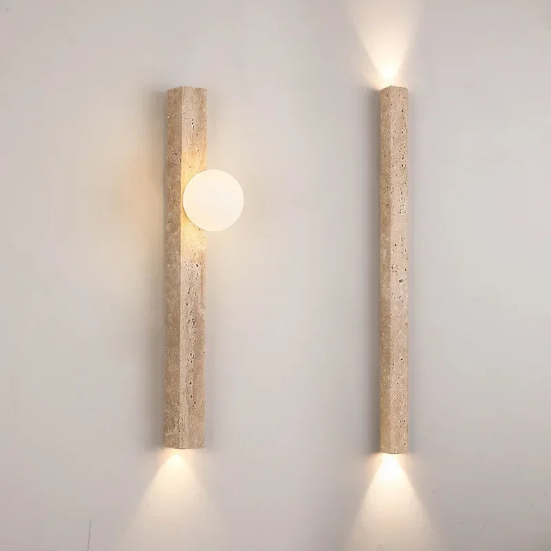applique murale moderne minimaliste verre blanc beige clair éclairage led 3000k fixée mur