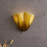 applique murale moderne jaune marron beige texture ondulée led chambre salon entrée étude