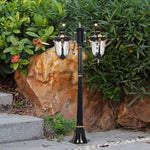 lampe jardin élégante vintage verre transparent ornements dorés extérieur noir doré ip65 led