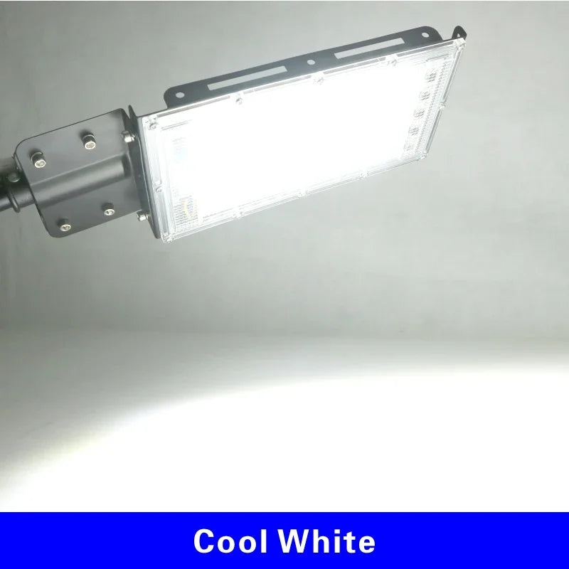 lampe rue led 100w ip65 industrielle noire moderne câble vis fixation aluminium contemporaineextérieur