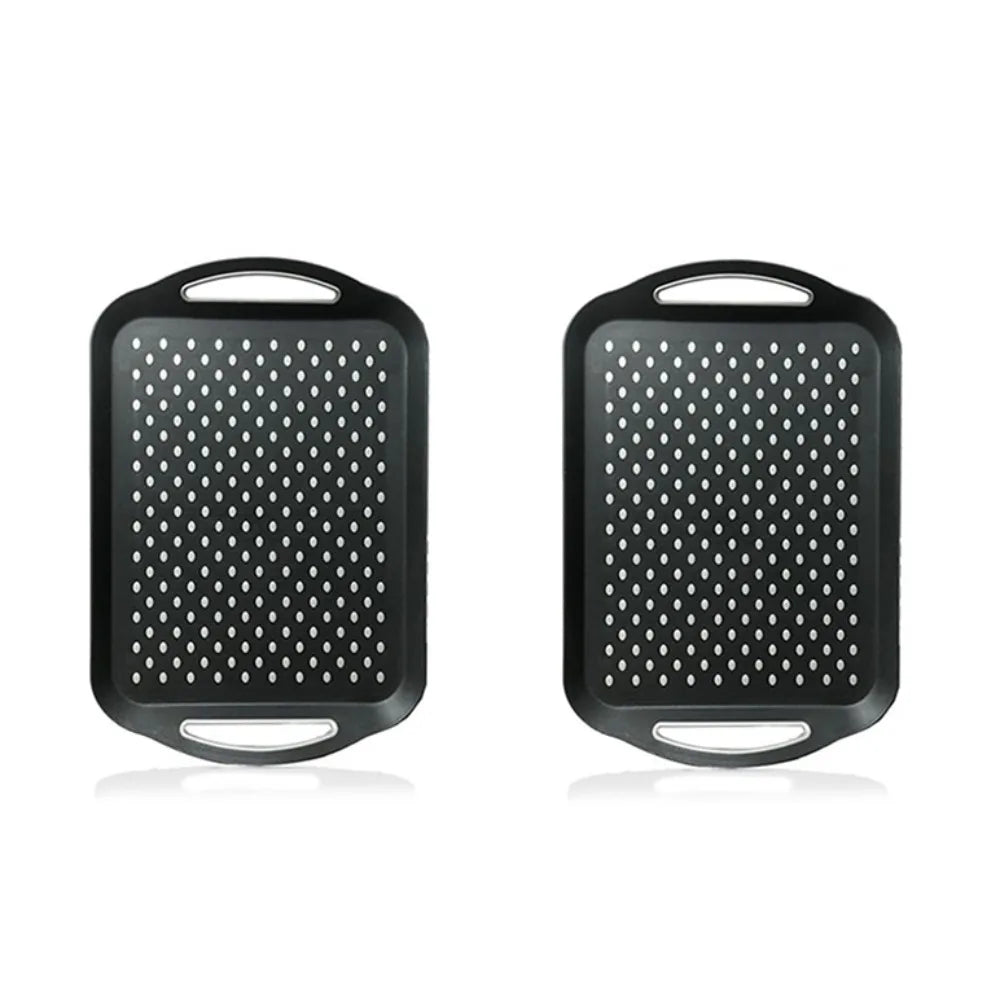 plateau service alimentaire plastique noir blanc gris perforations moderne minimaliste assiettes couverts