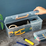 boîte rangement transparente poignée moderne outils calligraphie réutilisable plastique pratique
