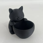 pots fleurs forme chat noir blanc gris succulentes drainage moderne