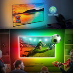 bande lumineuse led multicolore rayures horizontales adhésif moderne télévision 4k hdmi synchronisation écran 40